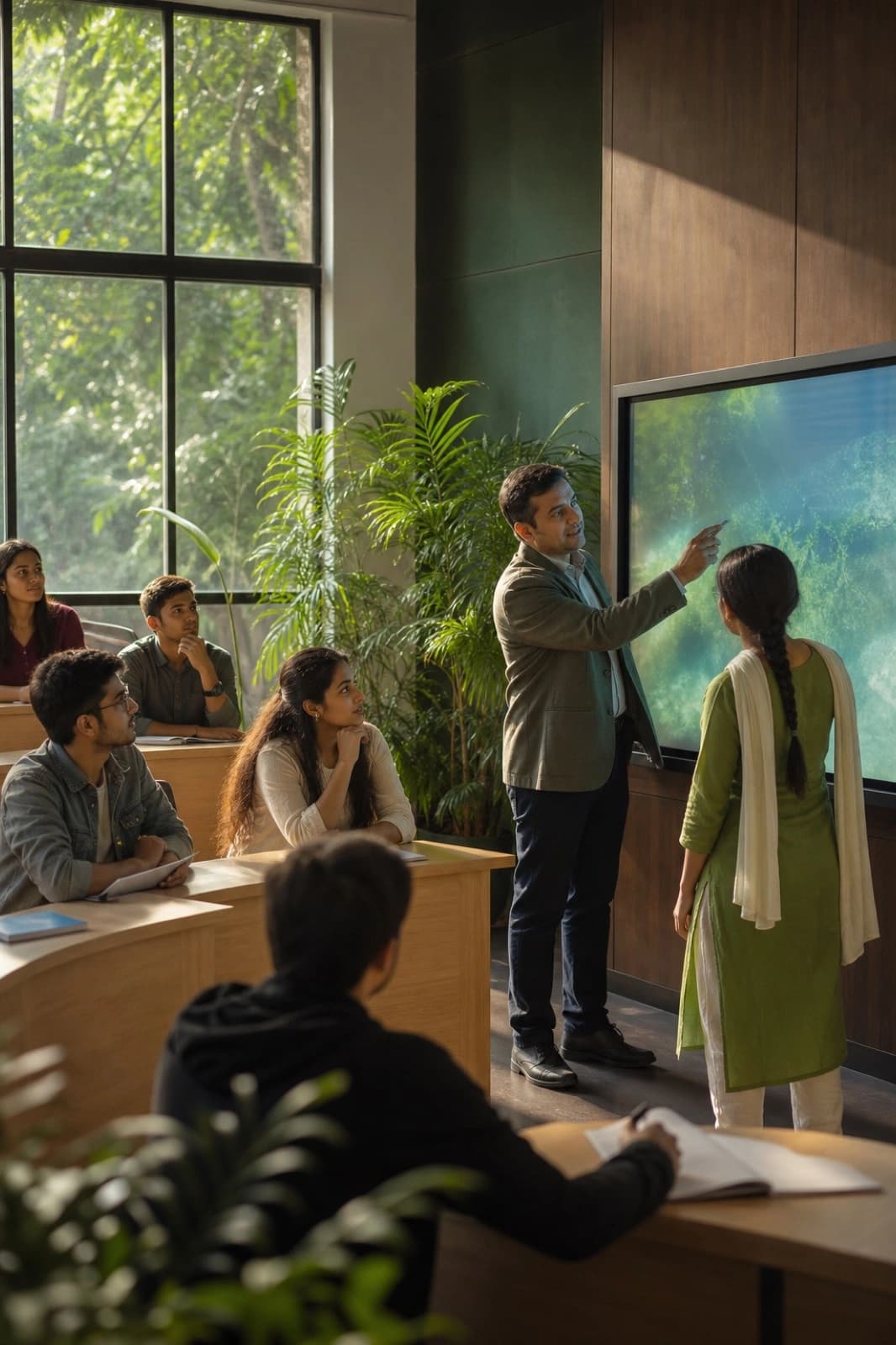 University smart classroom in session